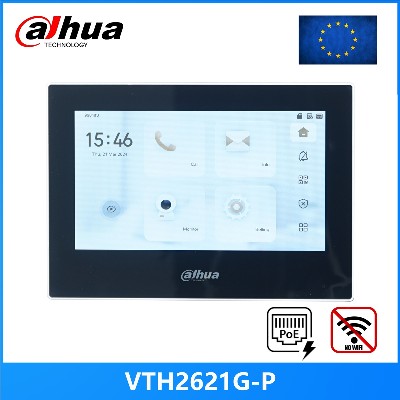 Dahua VTH2621GWP VTH2621GP 8023af PoE 7calowy dotykowy monitor wewnętrzny monitor dzwonka do drzwi wideodomofon wbudowana karta SD