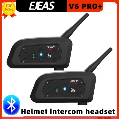 EJEAS V6 PRO Bluetooth Interkom Motocyklowy do Kasku Zasięgiem 800M Komunikator BT dla Użytkowników Wodoodporny MP3