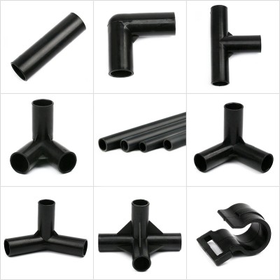 25 SZTUK 8121619mm złączki tworzywa ABS Złącze rurowe PVC DIY Półka Namiot Stałe złącza Trójnik Czterokierunkowy kolanko Proste złącze