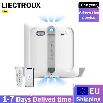 LIECTROUX S9 Robot do czyszczenia okien moc odsysania 9000Pa zdalnie sterowany robot do czyszczenia szkła do domu biura automatyczny robot czyszczący funkcją spryskiwania