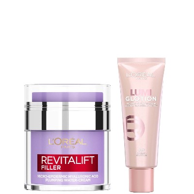 LOréal Paris Hyaluronic Filler Water Cream Lumi Glotion Bundle Various Shades 901 Fair Glow