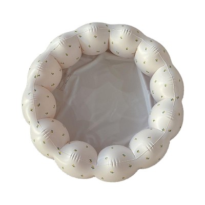 Okrągły miękki dmuchany basenik dla niemowląt PVC kształcie płatka 90x25cm do kąpieli dla maluchów do użytku domowego na zewnątrz do rozpryskiwania się wodzie