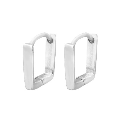 Elli Damskie kreole kwadratowe Trend srebrze próby 925 Sterling Silver Kolczyki ct