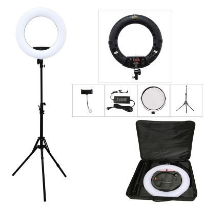 Zestaw oświetleniowy Yidoblo FD480II LED dwukolorowa lampa pierścieniowa 96W do selfie wideo statywem torbą lampa LED do makijażu CRI95