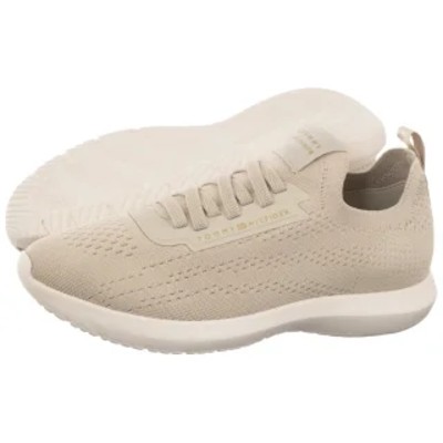 Sneakersy TH Knit Extralight Runner Classic Beige FW0FW09112 ACI TH1482b Tommy Hilfiger