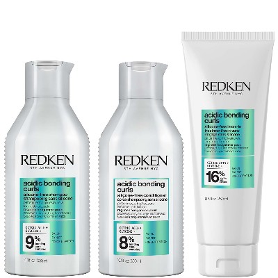 Redken Acidic Bonding Curls SiliconeFree Shampoo Conditioner and LeaveIn Routine for Damaged Curls and Coils