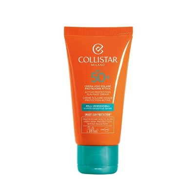 Collistar Sun Care Active Protection Sun Face Cream SPF 50 Ochrona przeciwsłoneczna 50 ml