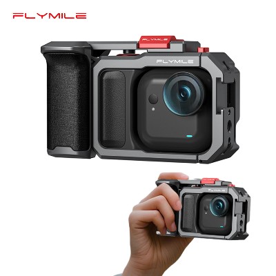 Zestaw uchwytów Flymile metalowa klatka do Insta360 GO Ultra uchwyt do fotografii ulicznej adapter rozszerzający akcesoria do filmowania Vlgo