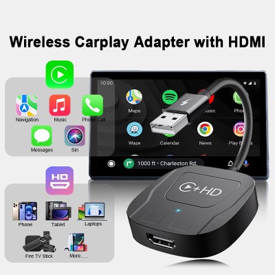 Bezprzewodowy adapter wideo CarPlay obsługuje NetflixYouTubeTiktok dla samochodów OEM przewodowym CarPlay