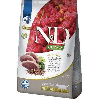 FARMINA NampD Quinoa Cat Duck Brocolli amp Asparagus Neutered Adult kg karma dla sterylizowanych kotów dorosłych