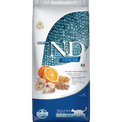 FARMINA NampD Ocean Cat Adult Cod Spelt Oats amp Orange 10 kg