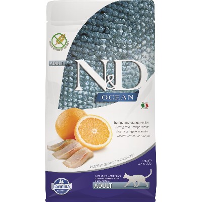 FARMINA NampD Ocean Cat Adult herring and orange kg karma dla kota ze śledziem