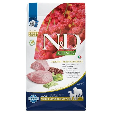 FARMINA NampD Quinoa Dog Adult medium maxi Weight management lamb broccoli 25 kg