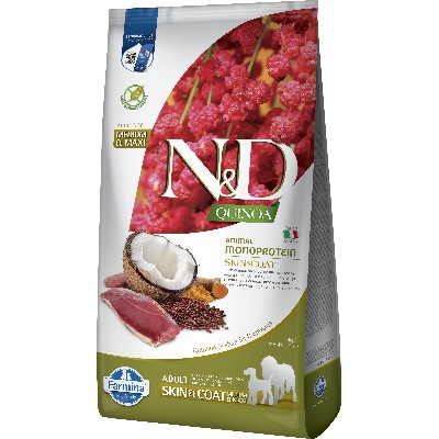 FARMINA NampD Quinoa Dog SkinampCoat DuckampCoconut Adult MediumampMaxi kg