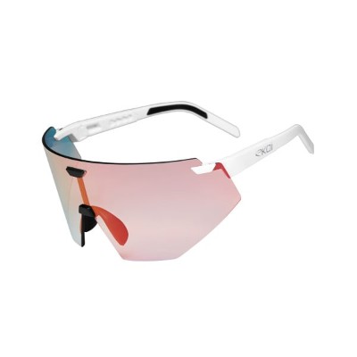 Okulary EKOI Racing AEROLITE BiałoSrebrne PH Light Red Cat13
