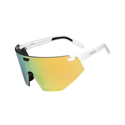 Okulary EKOI Racing AEROLITE BiałoZłote REVO Gold Kat
