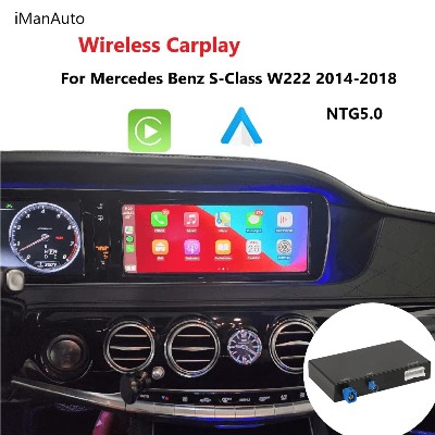 Bezprzewodowy CarPlay Android Auto dla Mercedes Benz GLC CLA GLA SClass W222 W205 NTG5 Moduł Akcesoria Samochodowe