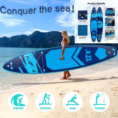 SUP Inflatable Paddle Board Standup Thickened Doublelayer Brushed Wearresistant Portable Surfboard Beginner Allround