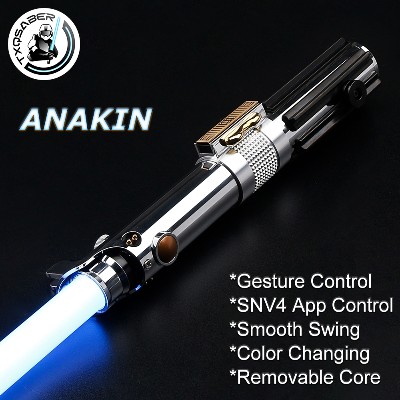 Anakin Lightsaber Proffie 22 Soundboard Smooth Swing Metalowa Rączka Paskiem LED Ostrze Karta SD Replika Skywalkera Zabawki Cosplay