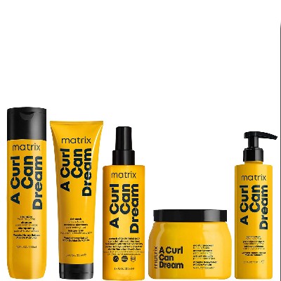 Matrix Curl Can Dream Shampoo Hair Mask Moisturising Cream Light Hold Gel and Defining Spray for Wavy and Curly Hair