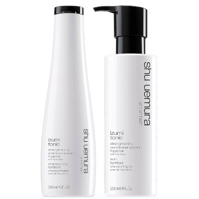 Shu Uemura Art of Hair Izumi Tonic Rice Water Shampoo and Conditioner Routine