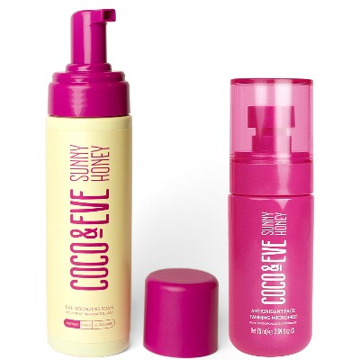 Coco Eve Bali Bronzing Foam and Face Tanning Micromist Bundle Various Shades Medium