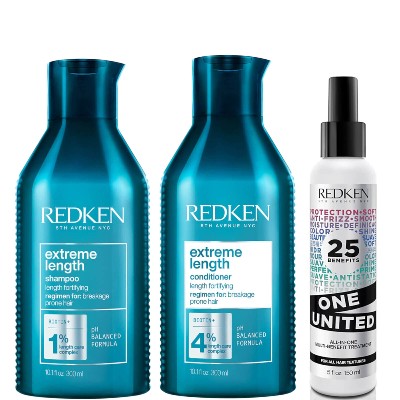 Redken Extreme Length Shampoo Conditioner and One United Hair Bundle