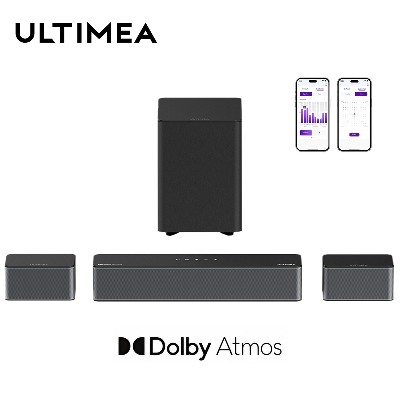 ULTIMEA Poseidon M4T Soundbar 51 Kanałowy System Kina Domowego Dolby Atmos Bezprzewodowym Subwooferem Tylnymi Głośnikami Surround Sterowaniem przez Aplikację