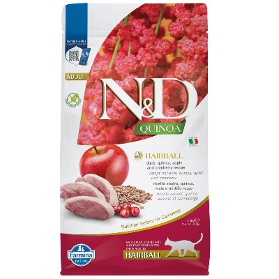 FARMINA NampD Quinoa Cat Hairball Duck apple cranberry 15 kg