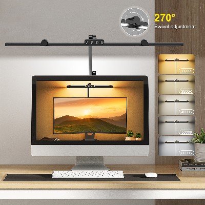 Lampa biurkowa LED klipsem lampy architektoniczne do biura domowego trybami ultra jasna lampa komputerowa Continuo