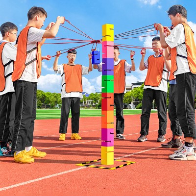 Budowa Wieża razem Rozszerzające się nauczyciele Gry do współpracy Architektura stylu wieży Zabawki sportowe na świeżym powietrzu Gry Imprezy
