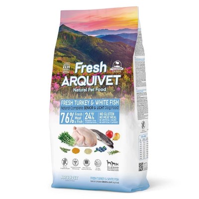 ARQUIVET Fresh Senior Light Półwilgotna karma dla seniorów Indyk ryba 10 kg