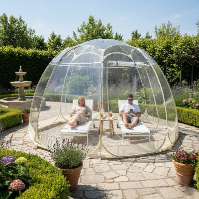 Duży natychmiastowy namiot bąbelkowy odporny na warunki atmosferyczne igloo namiot ekranowy bardzo duży podest kempingowy ochrona przed zimnem na patio