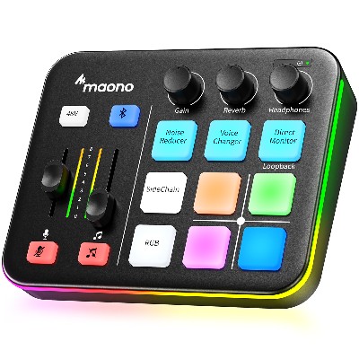 Mikser Audio do gier MAONO G1 NEO niestandardowy efekty dźwiękowe strumieniowy RGB mikrofon XLR interfejs Audio dla głosu grze Podcast MaonoCaster G1 NEO