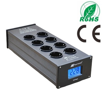 MATIHUR eTP80 Hałas audio Filtr zasilania prądem przemiennym Kondycjoner zasilania Oczyszczacz zasilania Ochrona przeciwprzepięciowa gniazdami UE Listwa zasilająca