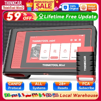 THINKCAR THINKTOOL MINI CANFD Auto Car Diagnostic Tools Obd2 Scanner Bidirectional Scan Tool 28 Resets Full System Diagnose