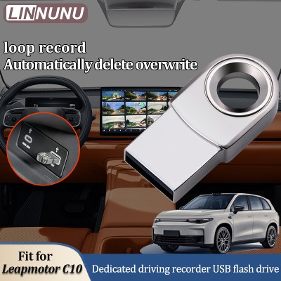 LINNUNU Mini metalowy pendrive USB 30 Dysk flash Udisk do Leapmotor C10 B10 Personalizowany rejestrator jazdy Memory Stick Tryb Sentry