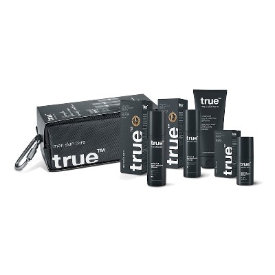 TRUE MEN SKIN CARE simple daily skin care routine with cosmetic bag Zestawy do pielęgnacji twarzy ct