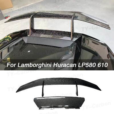 Prawdziwy spojler tylnego bagażnika włókna węglowego do Lamborghini Huracan LP580 LP610 FRP styl spojler tylnego bagażnika FRP