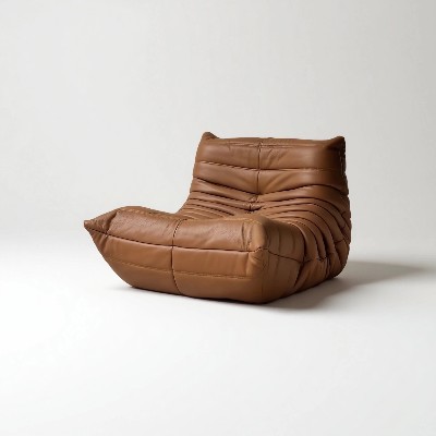 Sofa Caterpillar Skóra Naturalna Sofa ze Skóry Naturalnej Salon Balkon Wypoczynek Leniwa Sofa Fotel Jednoosobowy Fotel Przy Ognisku Bezramowa