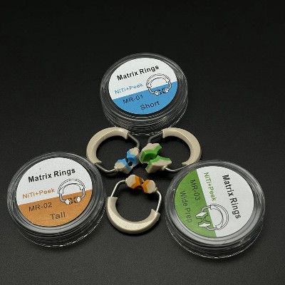 Dental Niti Matrix Bands Ring Garrison Style Matrix Clamp Clip Przekrój profilowanych matryc Dentysta Dentis Zestaw plastikowy Narzędzia laboratoryjne