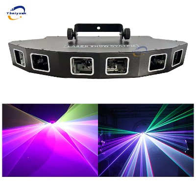 Projektor laserowy do skanowania kształcie wachlarza obiektywami DMX512 RGB Efekt sceniczny Światło laserowe DJ Disco Party Dance Floor Bar
