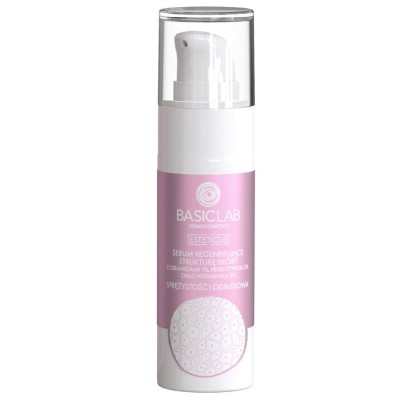 BasicLab Serum Regenerujące Strukturę Skóry Ceramidami Sprężystość Odbudowa Serum nawilżające 30 ml