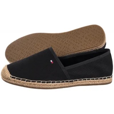 Espadryle Flag Canvas Espadrille Black FW0FW08541 BDS TH1264b Tommy Hilfiger