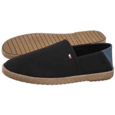 Espadryle Core Hilfiger Espadrille Textile Black FM0FM05792 BDS TH1480a Tommy Hilfiger