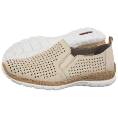 Półbuty N425160 Beige RI361a Rieker
