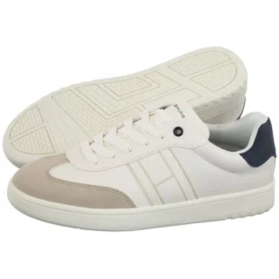 Sneakersy Low Cut LaceUp Sneaker BeigeWhiteBlue T3X9343551269Y007 TH1451a Tommy Hilfiger