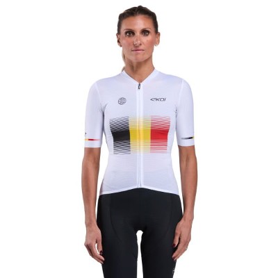 Damska koszulka EKOI Perf FLAG Belgia