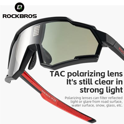 Okulary rowerowe polaryzacyjne ROCKBROS elektroniczną zmianą koloru okulary przeciwsłoneczne UV400 bezpieczne okulary rowerowe okulary sportowe
