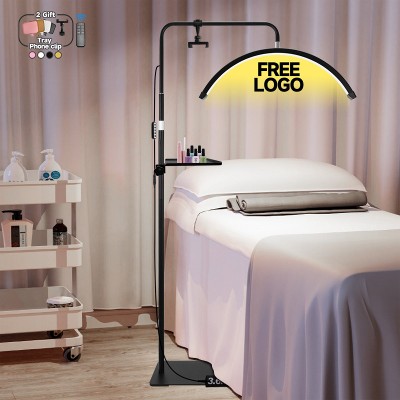 Bezpłatne LOGO Obrotowe lampy do rzęs Półksiężycowa lampa Led Moon Fotografia Światło wypełniające do przedłużania rzęs Lampy po